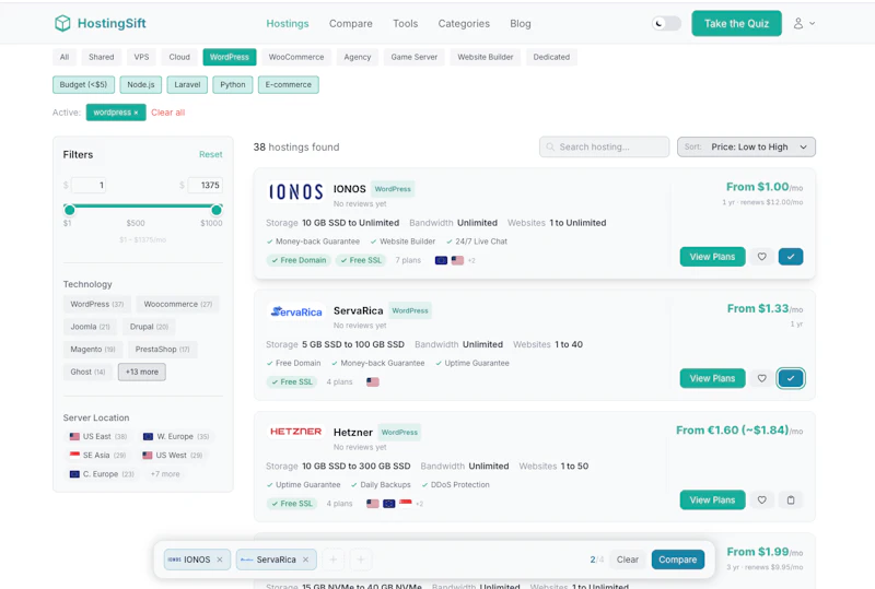 HostingSift screenshot 10