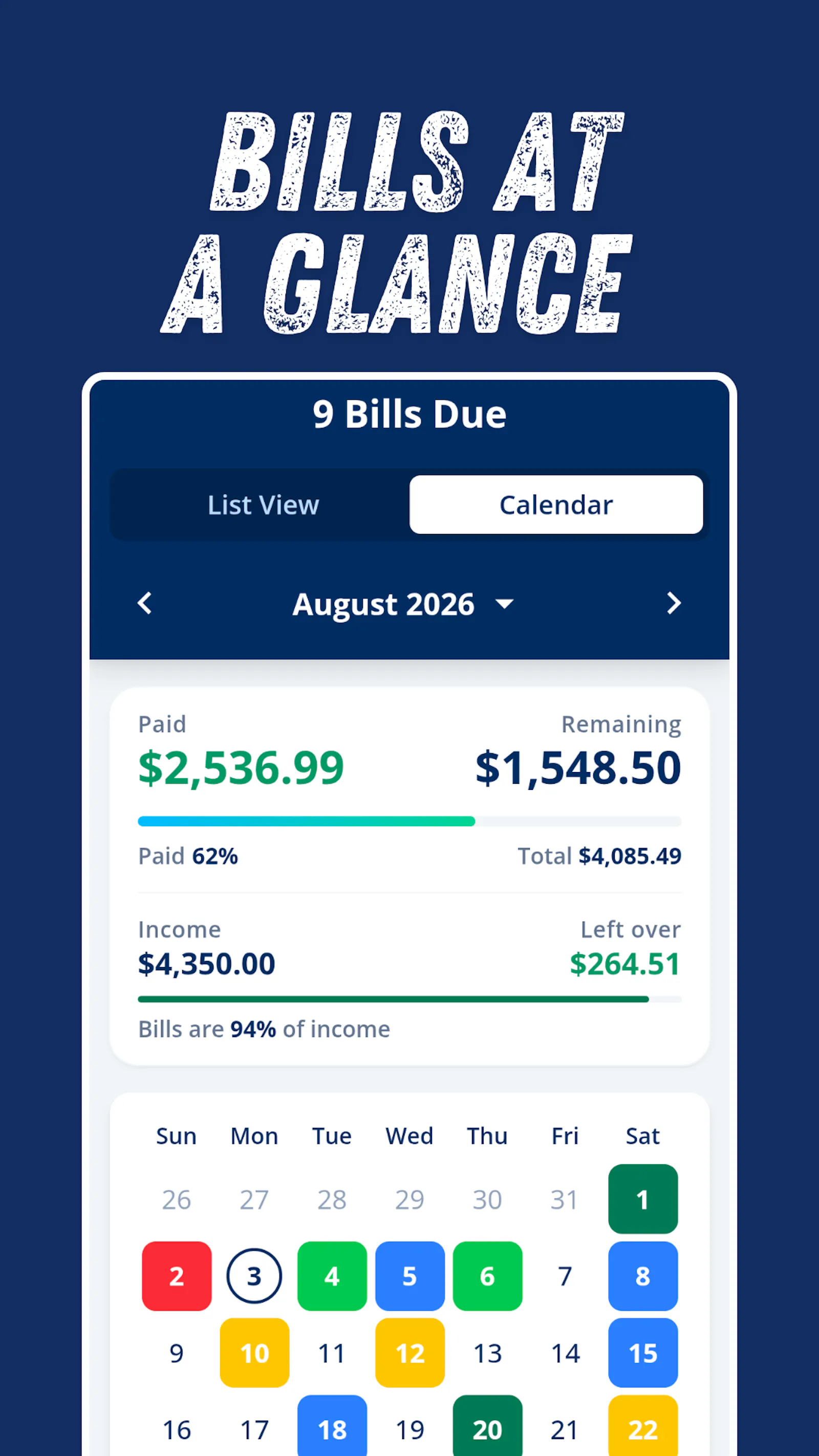 Flying Bills - BIll Reminder screenshot 4