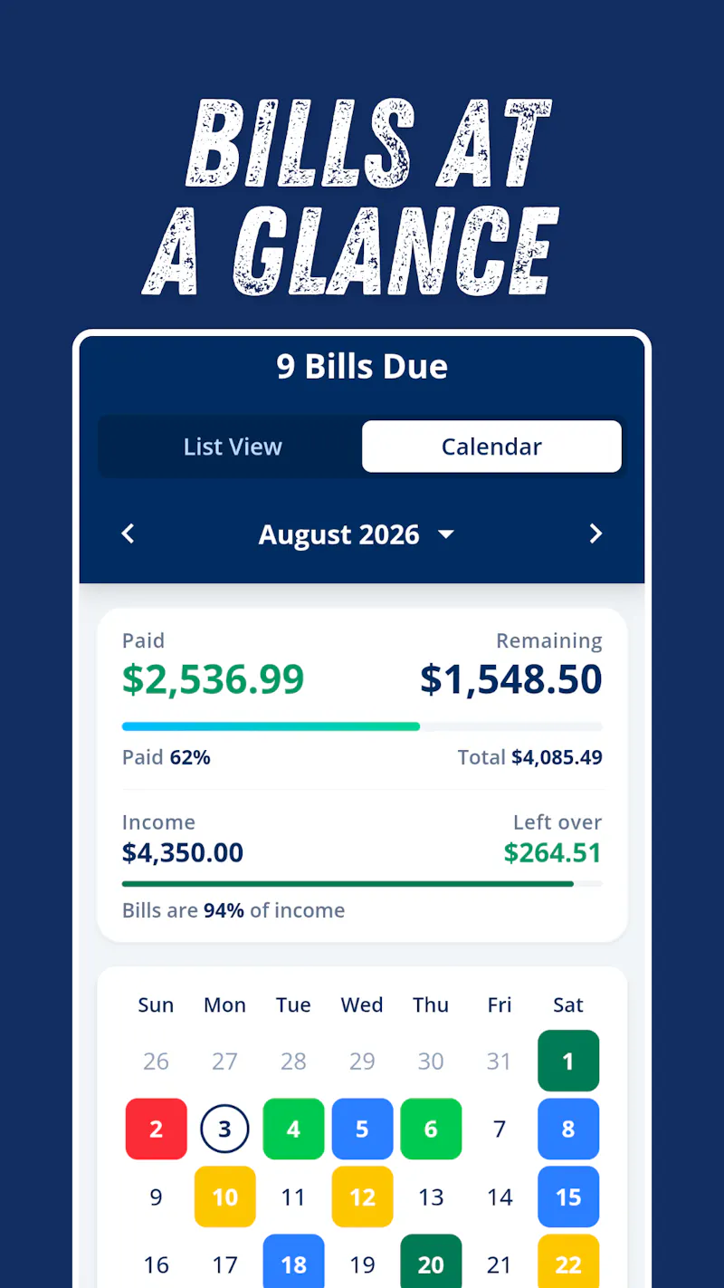 Flying Bills - BIll Reminder screenshot 4