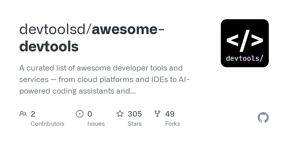 Media Devtools tuyệt vời - Một danh sách quản lý các công cụ và dịch vụ của nhà phát triển tuyệt vời 1