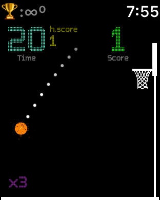 Basketball Hoops!, tiny game for Apple Watch gallery image