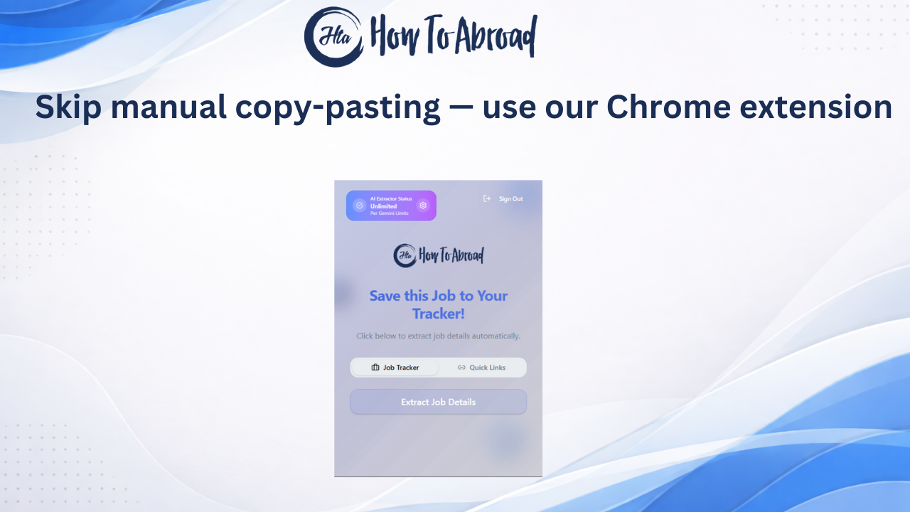 HowToAbroad: Application Tracker gallery image