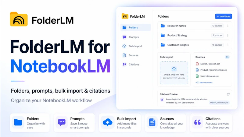 FolderLM For NotebookLM screenshot 1 (video preview)