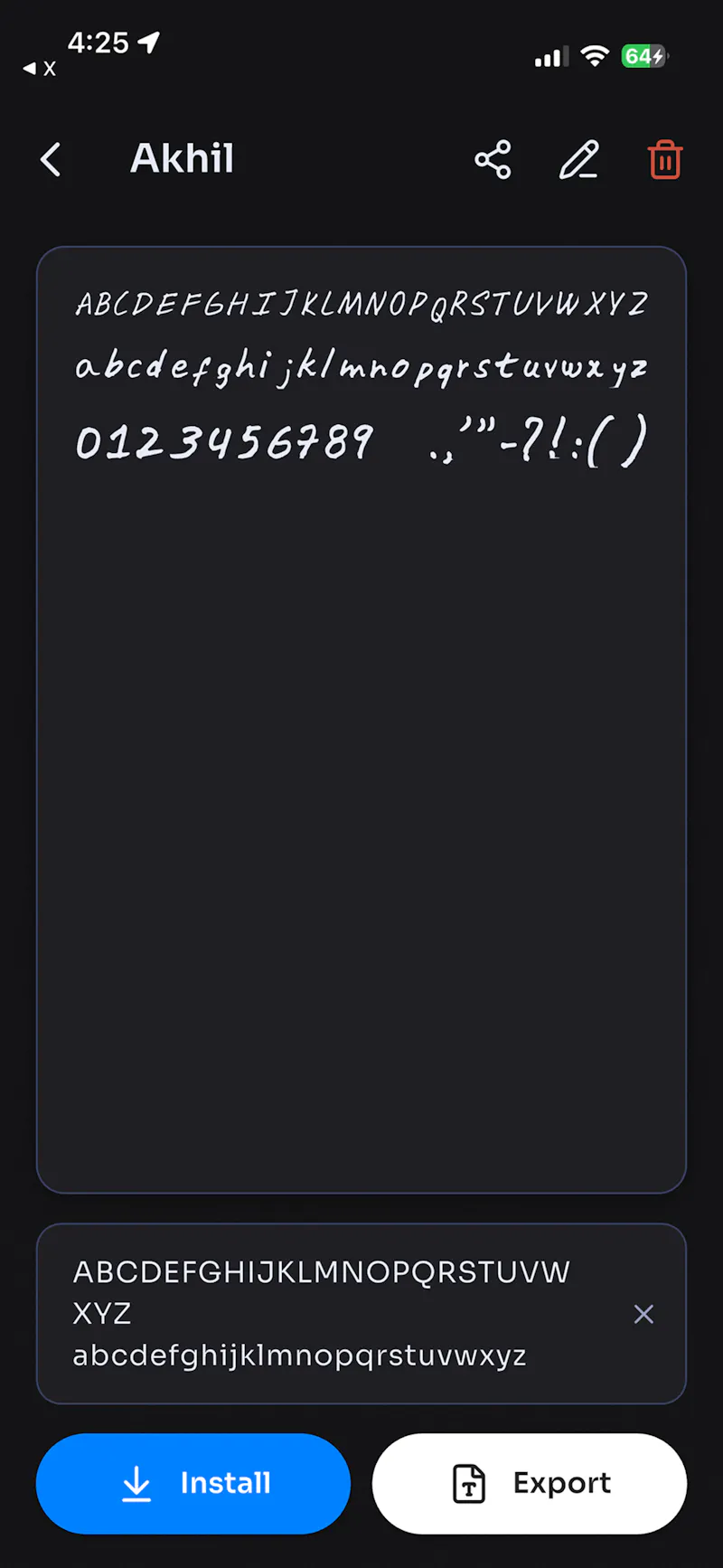 SnapFont: Handwriting Font screenshot 5
