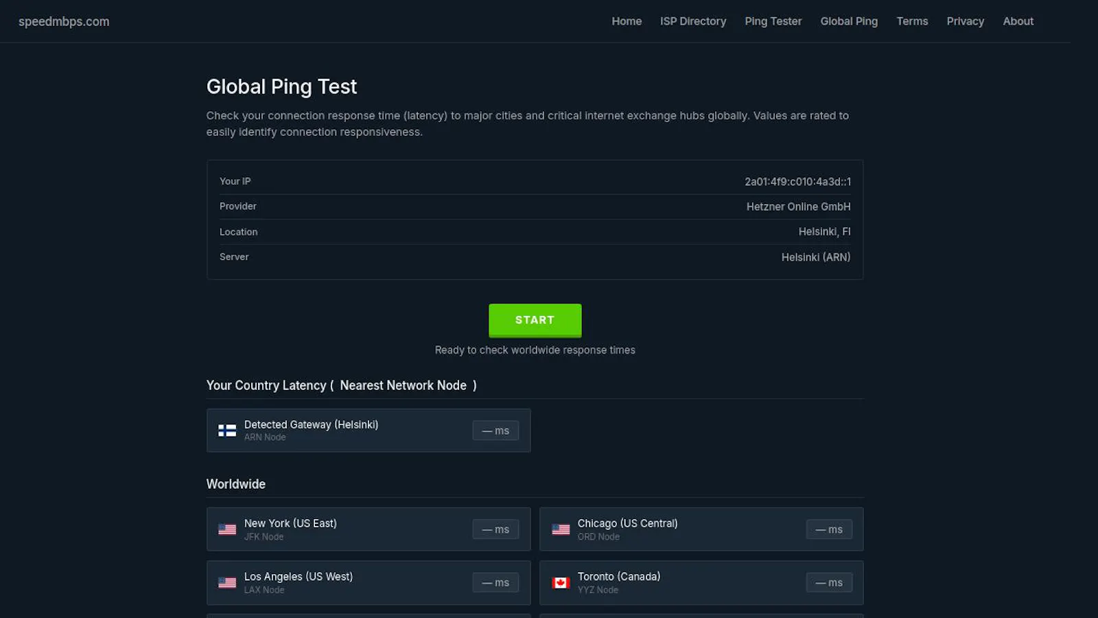 SpeedMbps.com screenshot 2