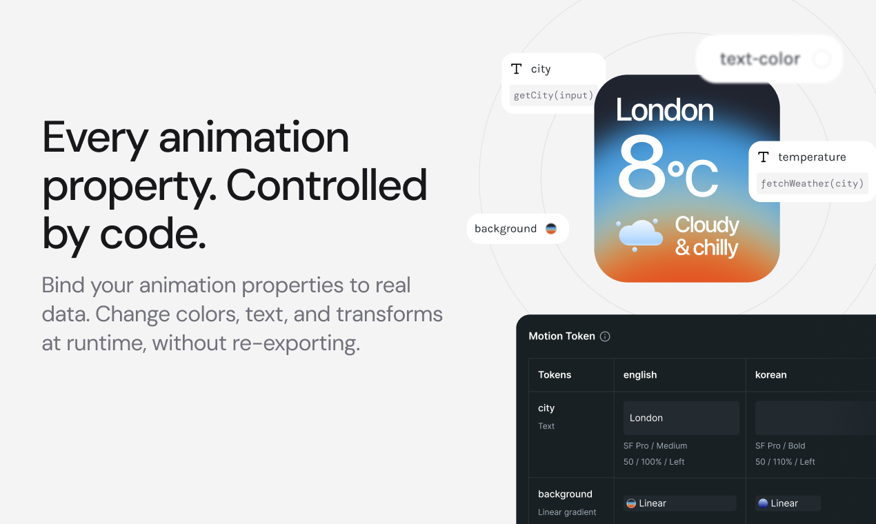 Motion Tokens in Lottie Creator - Screenshot 2 showing product features and functionality