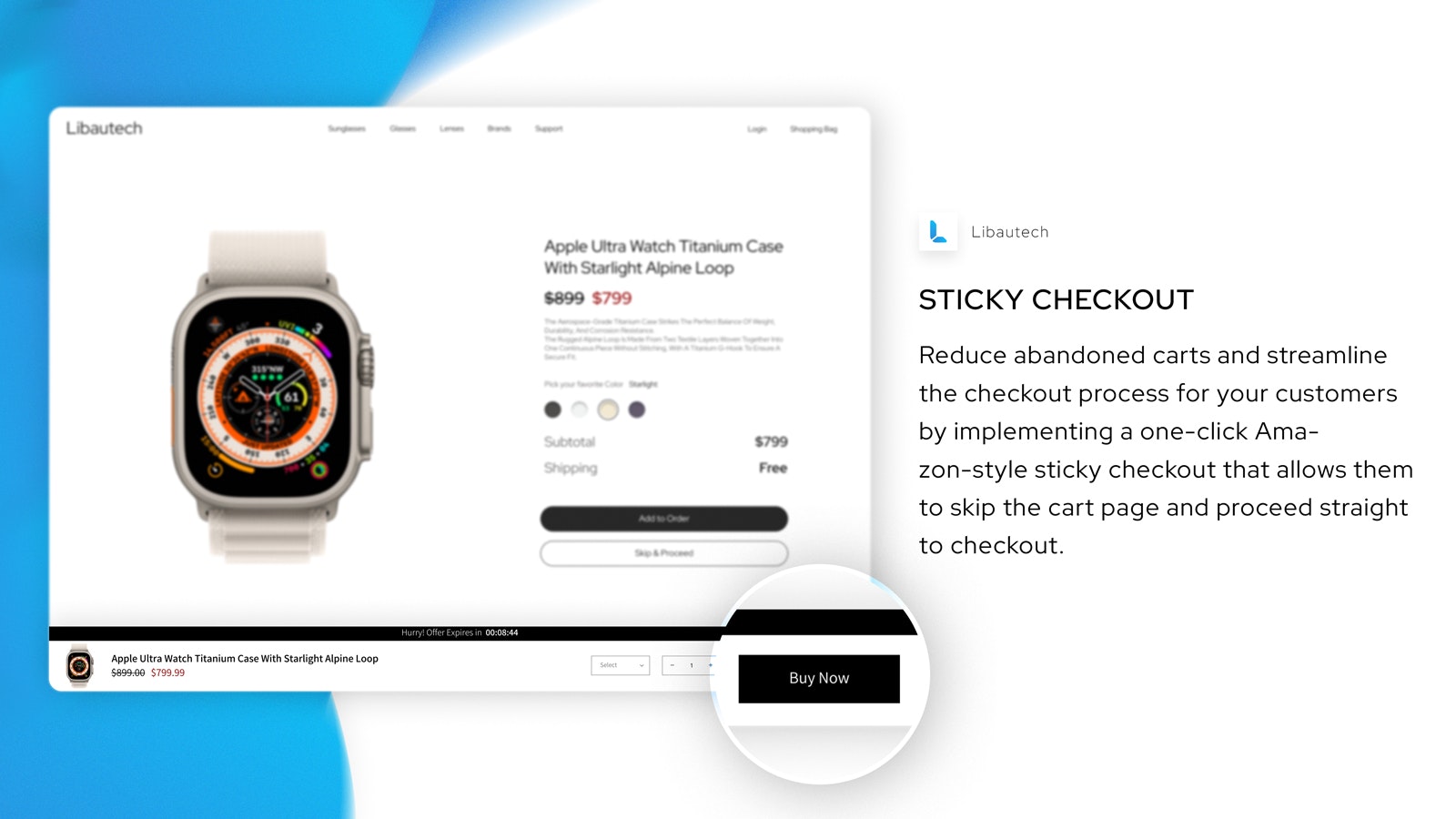 스티커 카트에 추가 - Shopify 앱 - 카트에 끈적 끈적한 추가 또는 방문자에게 지금 바 구매 미디어 3
