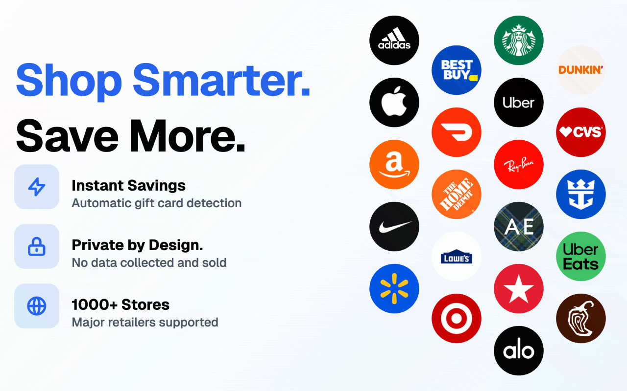 Savely - Discounted Gift Card Finder - Main product screenshot demonstrating key features and user interface