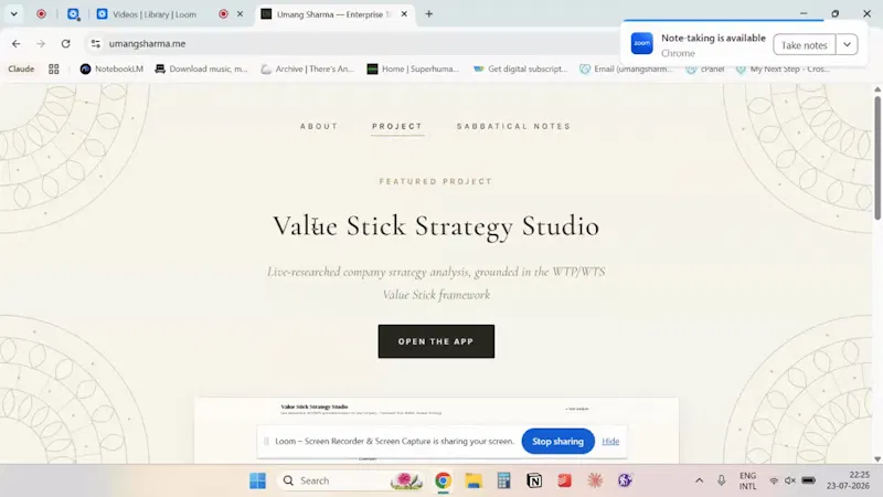 Value Stick Strategy Studio screenshot 1 (video preview)