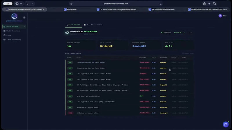 Prediction Market Whales  screenshot 1 (video preview)