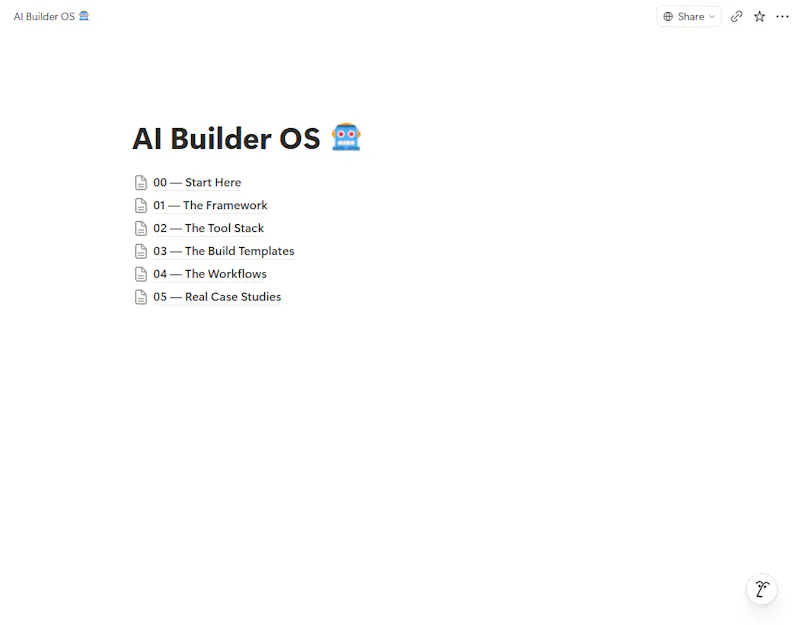 AI Builder OS screenshot 2