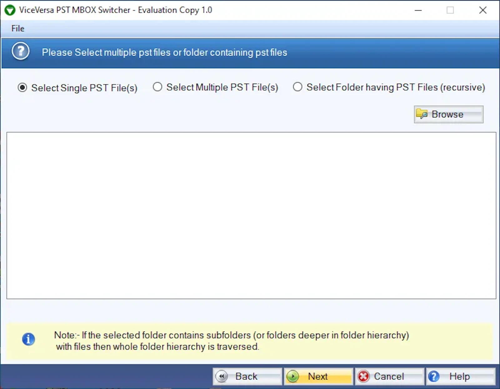 ViceVersa PST to MBOX Switcher screenshot 2