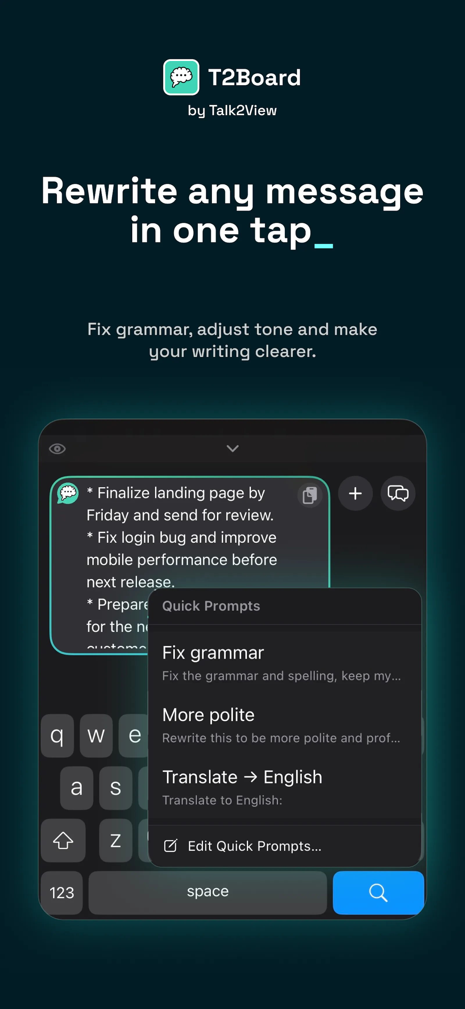 T2Board - Your AI assistant in every app screenshot 3