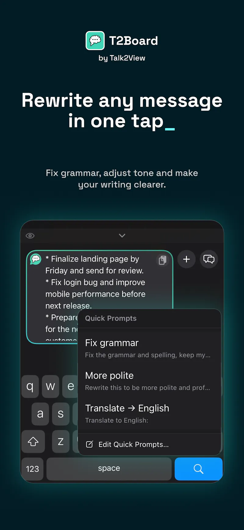 T2Board - Your AI assistant in every app screenshot 3