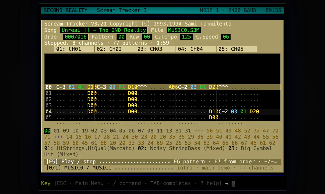 Second Reality (1993) in your browser gallery image
