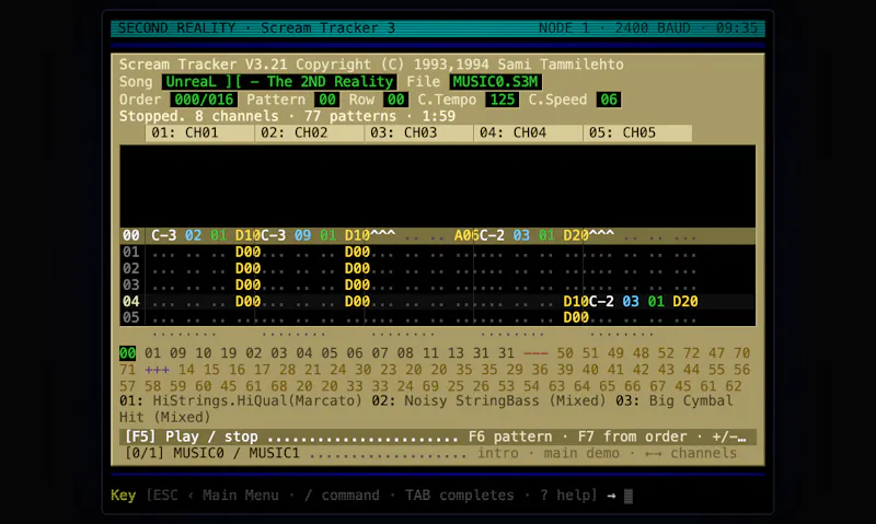 Second Reality (1993) in your browser screenshot 7
