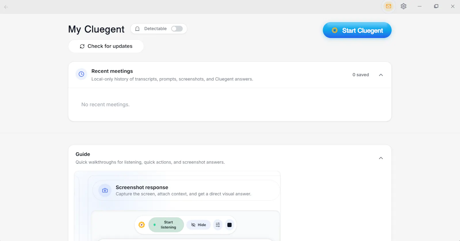 Cluegent screenshot 1