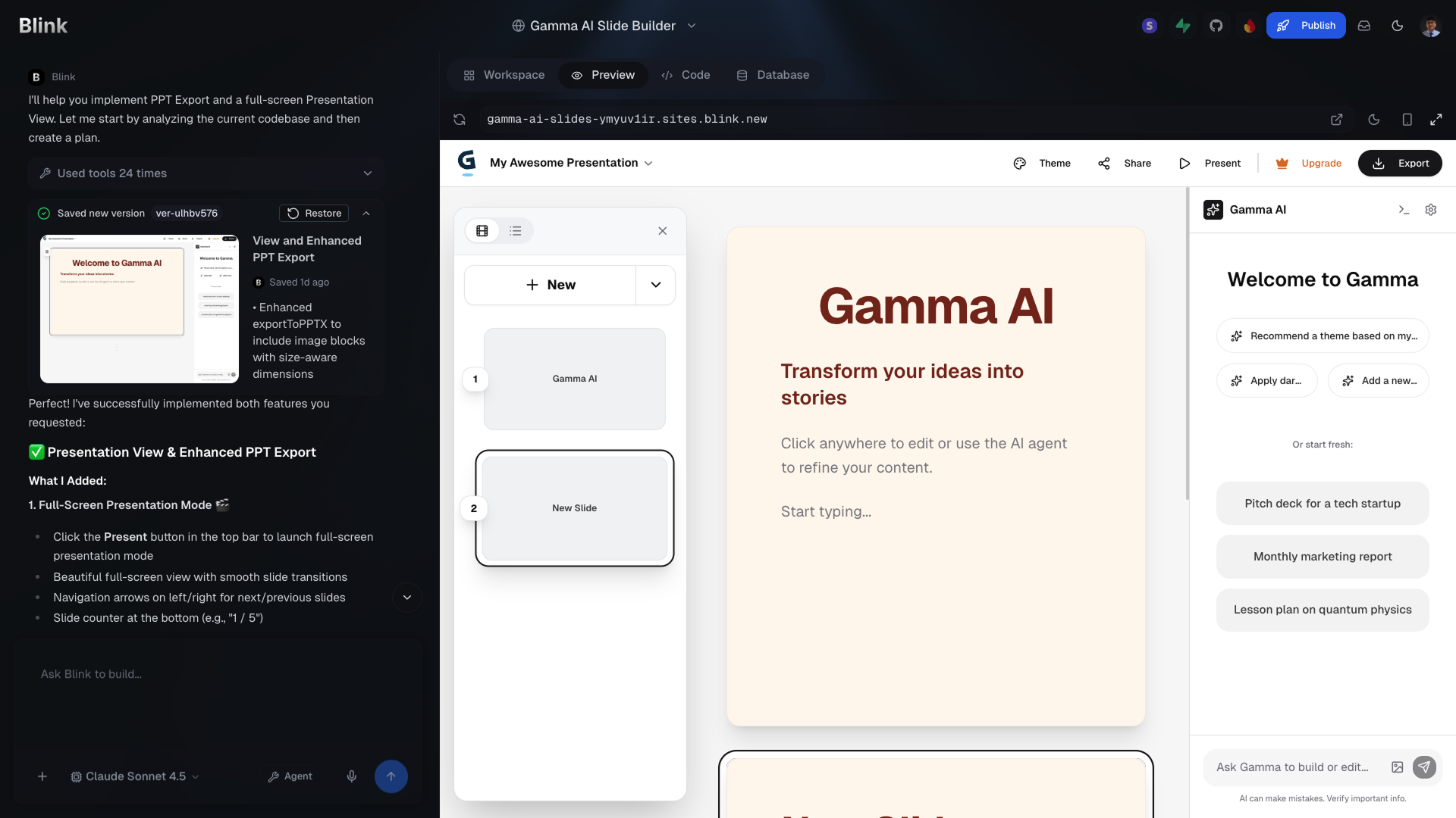 Blink Agent Builder gallery image