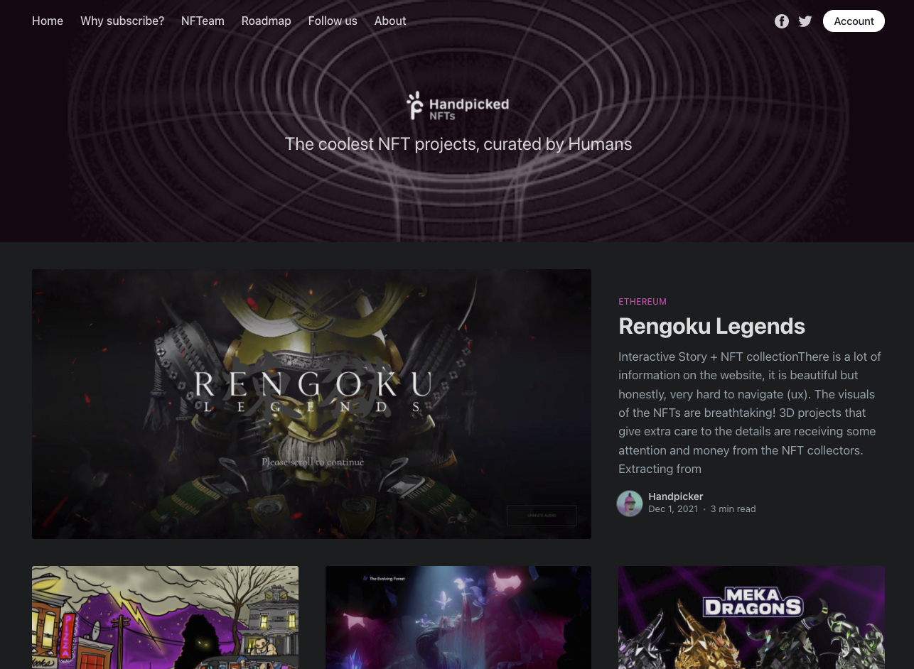 Handpicked NFTs gallery image