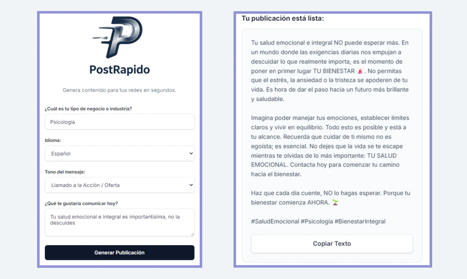 PostRapido screenshot 3