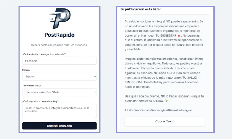 PostRapido screenshot 3