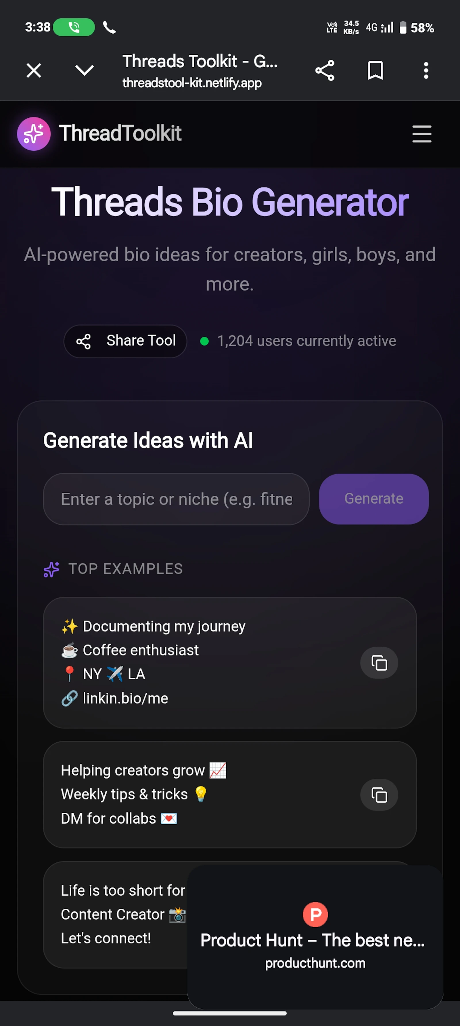 Threads Toolkit screenshot 2