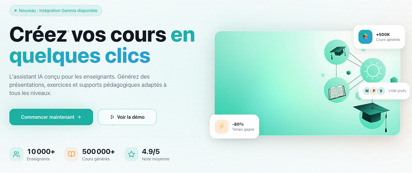 EducIA - Screenshot 2 showing product features and functionality