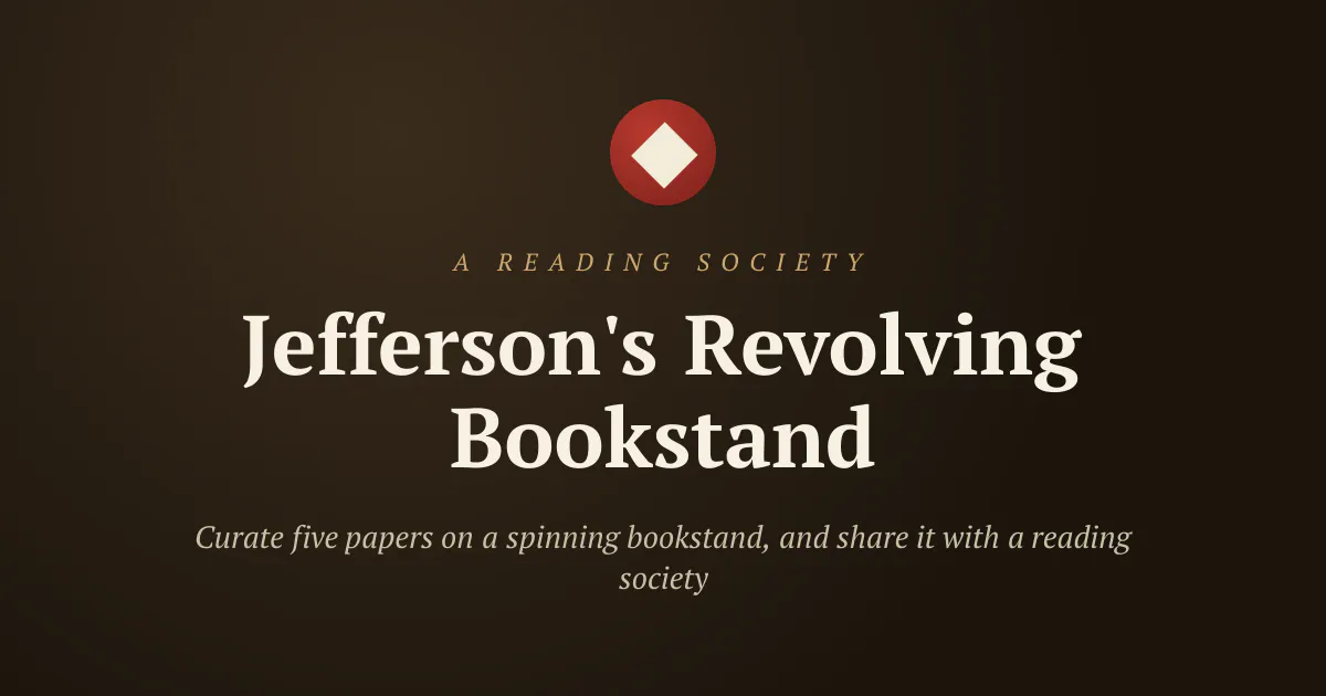 Jefferson's Revolving Bookstand gallery image