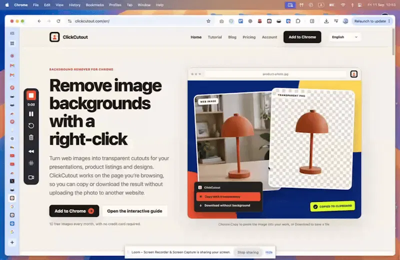 ClickCutout screenshot 1 (video preview)