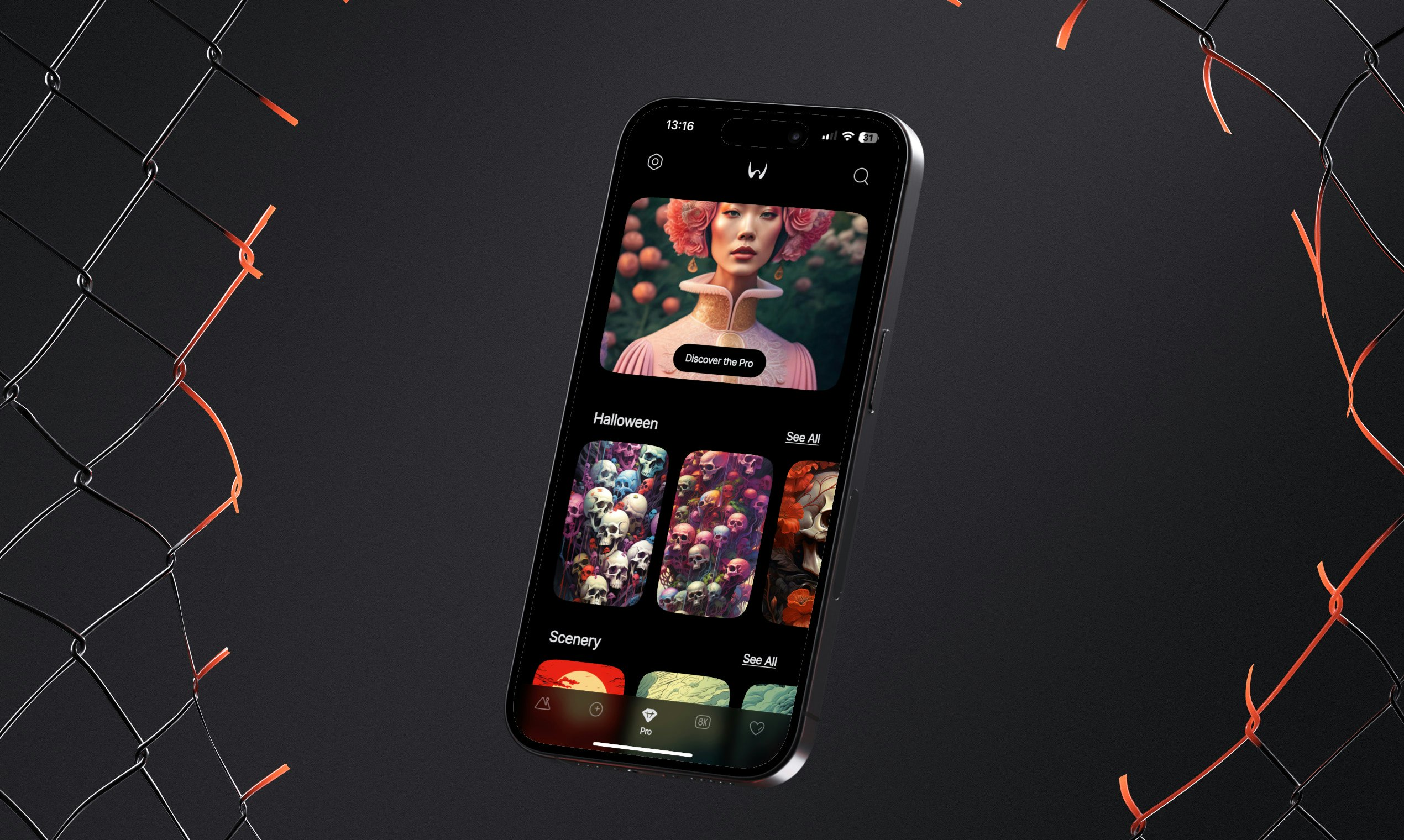 وسائط One4wall - تطبيق خلفية لنظام التشغيل iOS و Android 5