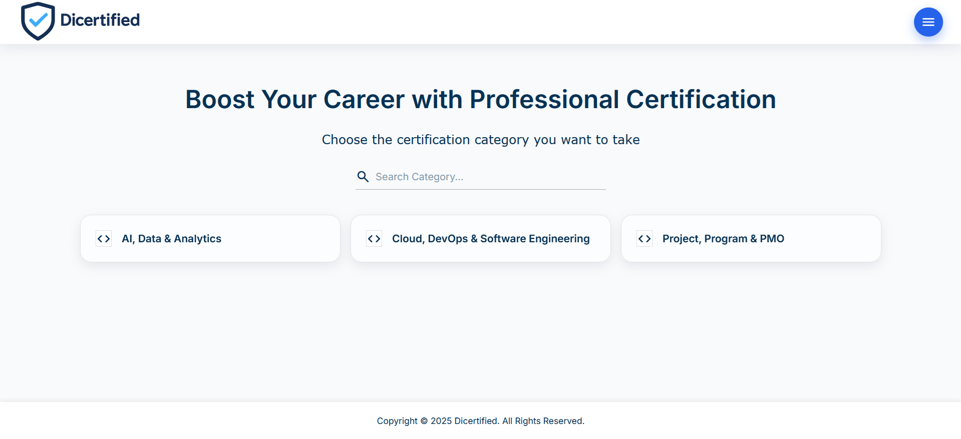 Dicertified - Screenshot 2 showing product features and functionality