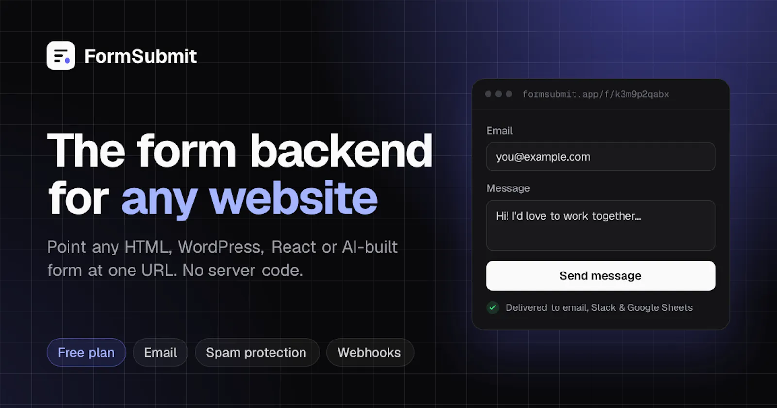 FormSubmit screenshot 1