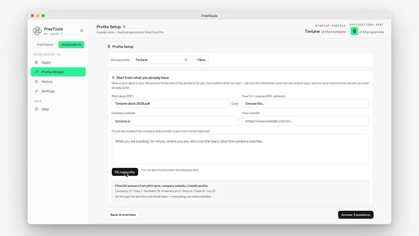 Accelerator AI by Lovie.co screenshot 1 (video preview)