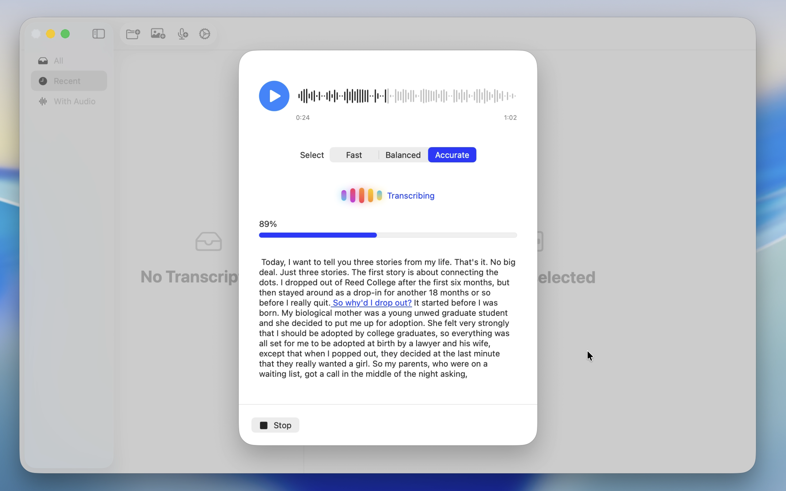 Hello Transcribe gallery image