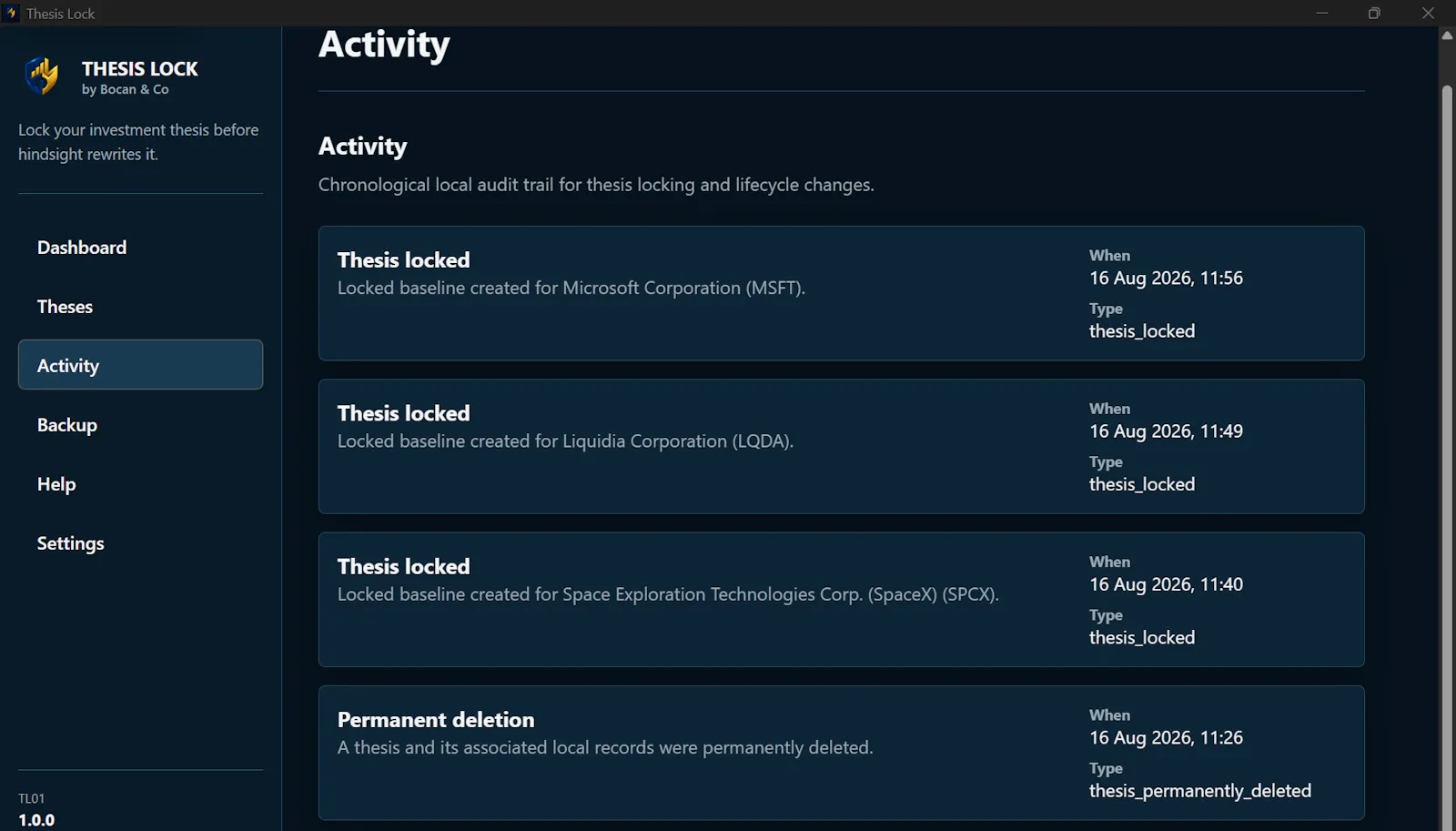 Thesis Lock screenshot 3