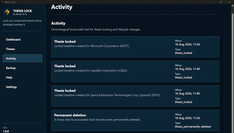 Thesis Lock screenshot 3