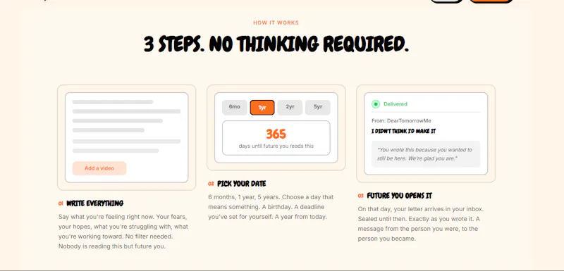 DearTomorrowMe screenshot 2