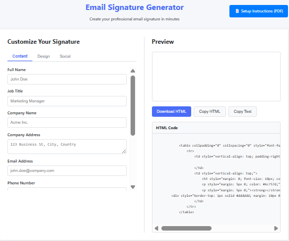 Email Signature Gene... logo