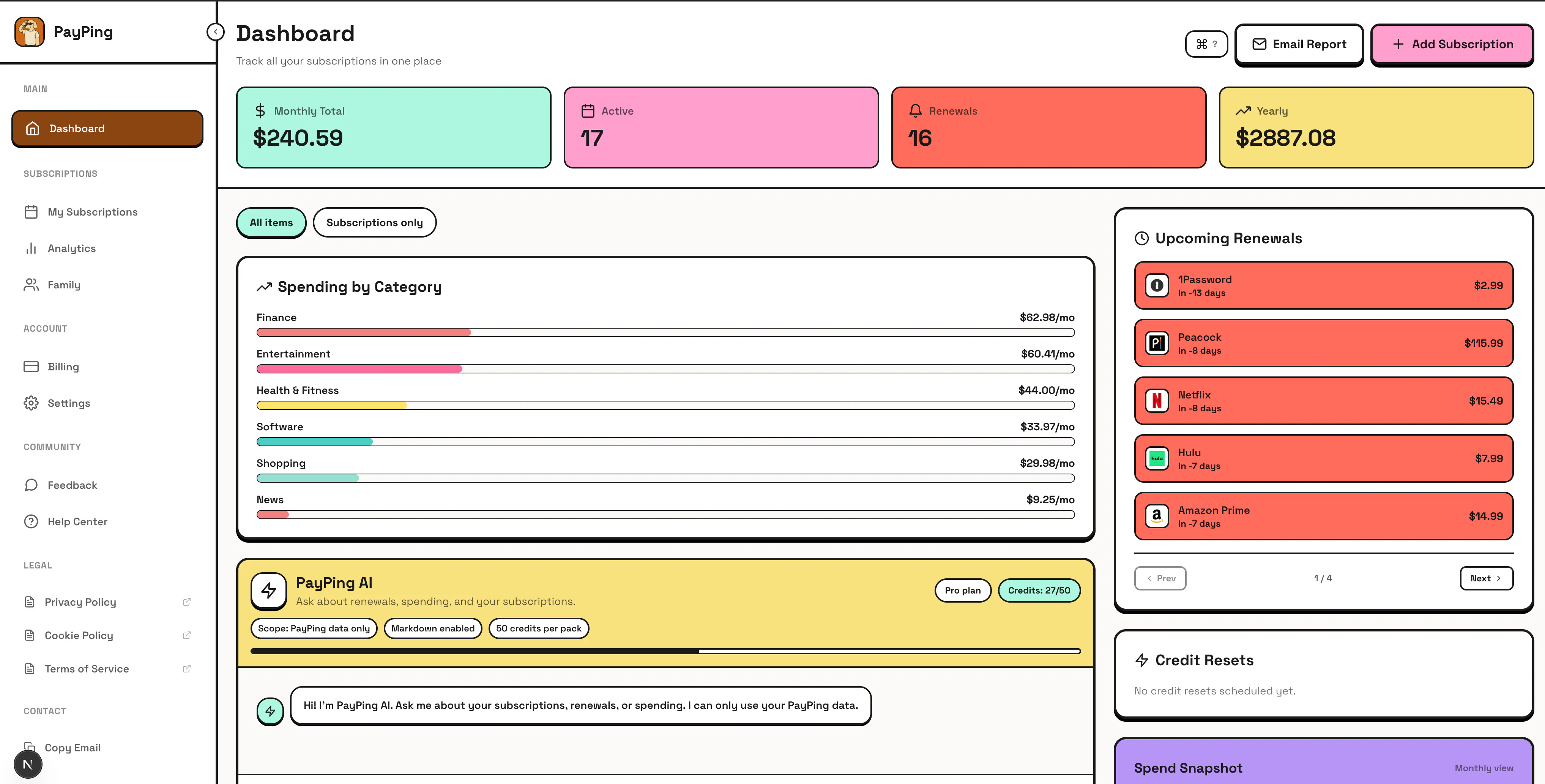 Billbot PayPing: All your recurring payments in one place | Product Hunt