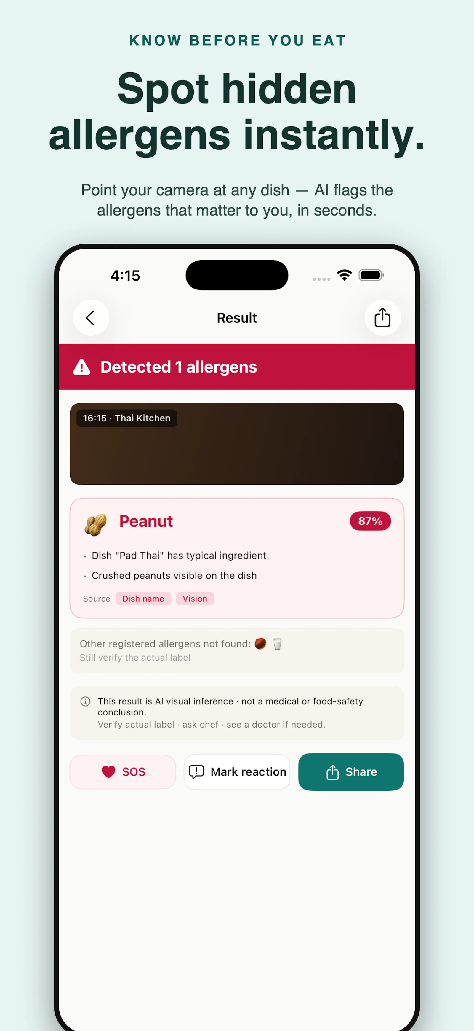 AllergyLens screenshot 2