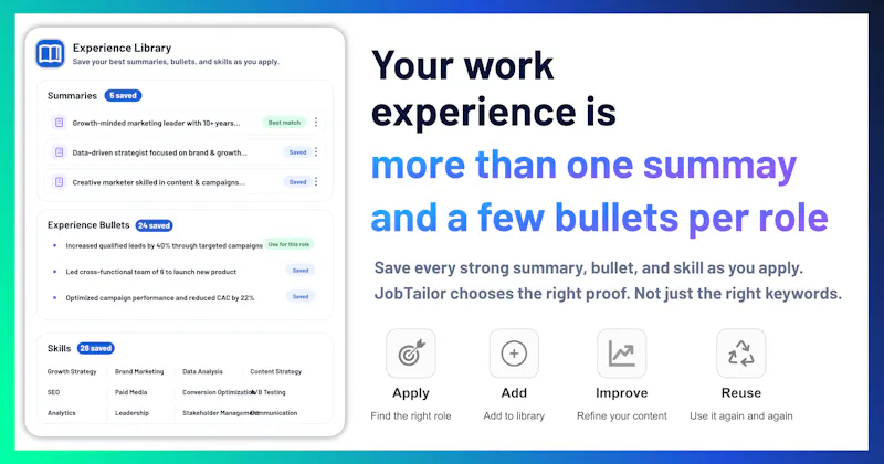 JobTailor screenshot 2