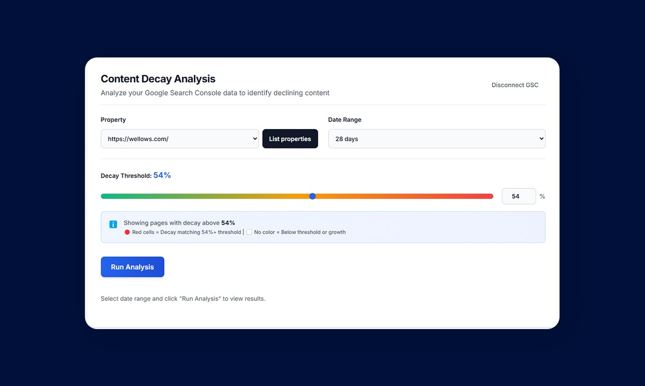 Content Decay Tool (by Wellows) gallery image