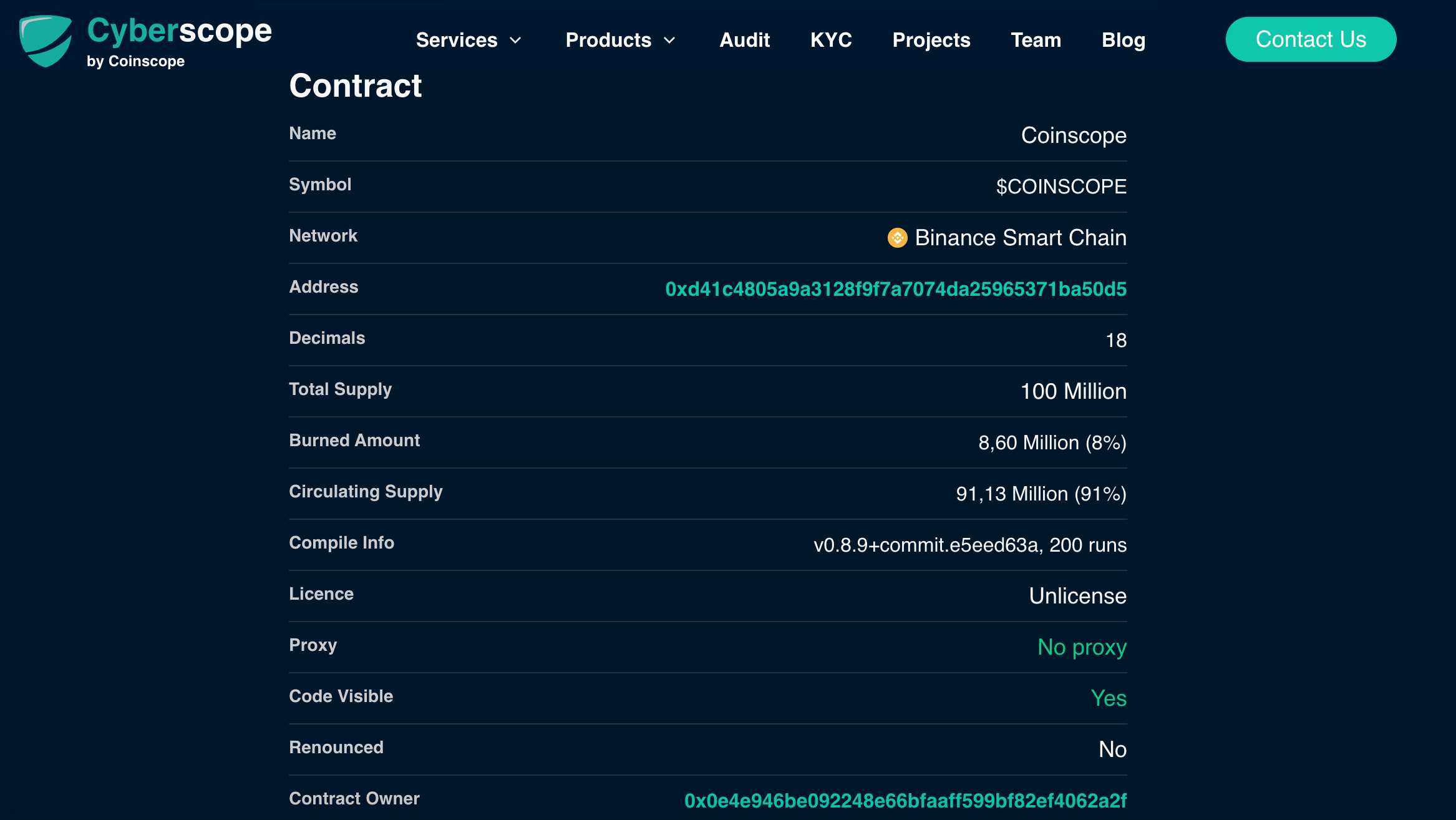 Cyberscan de Cyberscope.io media 3