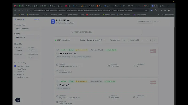 Baltic Firms screenshot 1 (video preview)