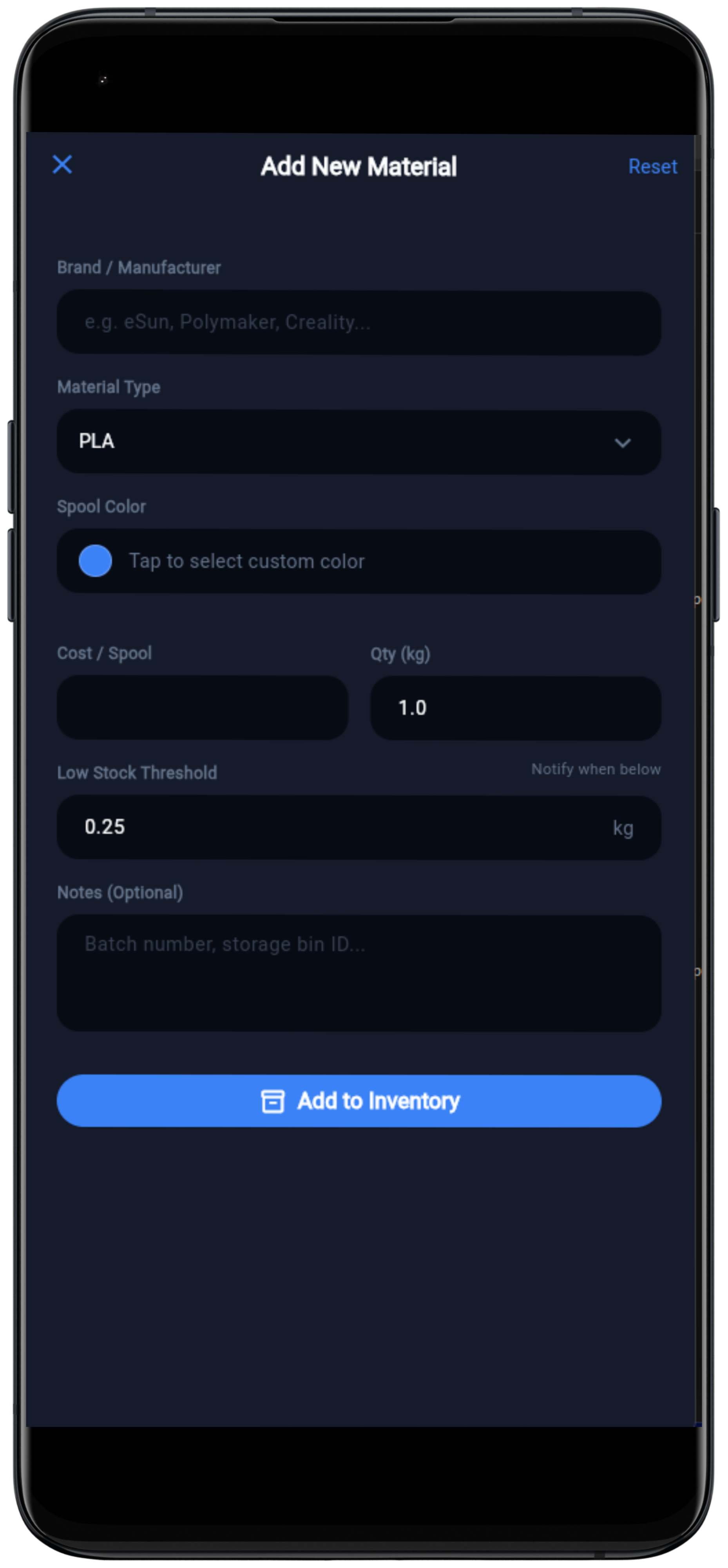 3D Print Pro: Cost & Fleet Manager - Screenshot 4 showing product features and functionality
