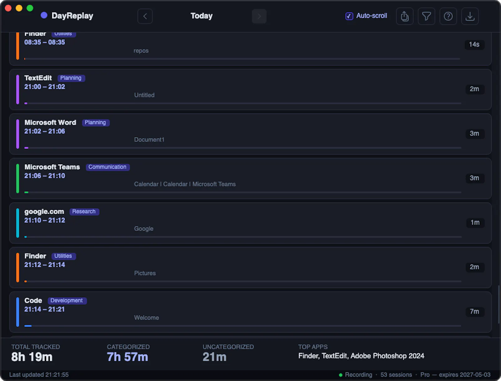 DayReplay screenshot 1