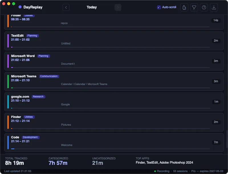 DayReplay screenshot 1