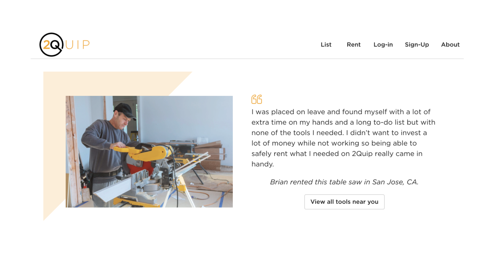 2Quip Equipment Sharing Marketplace gallery image