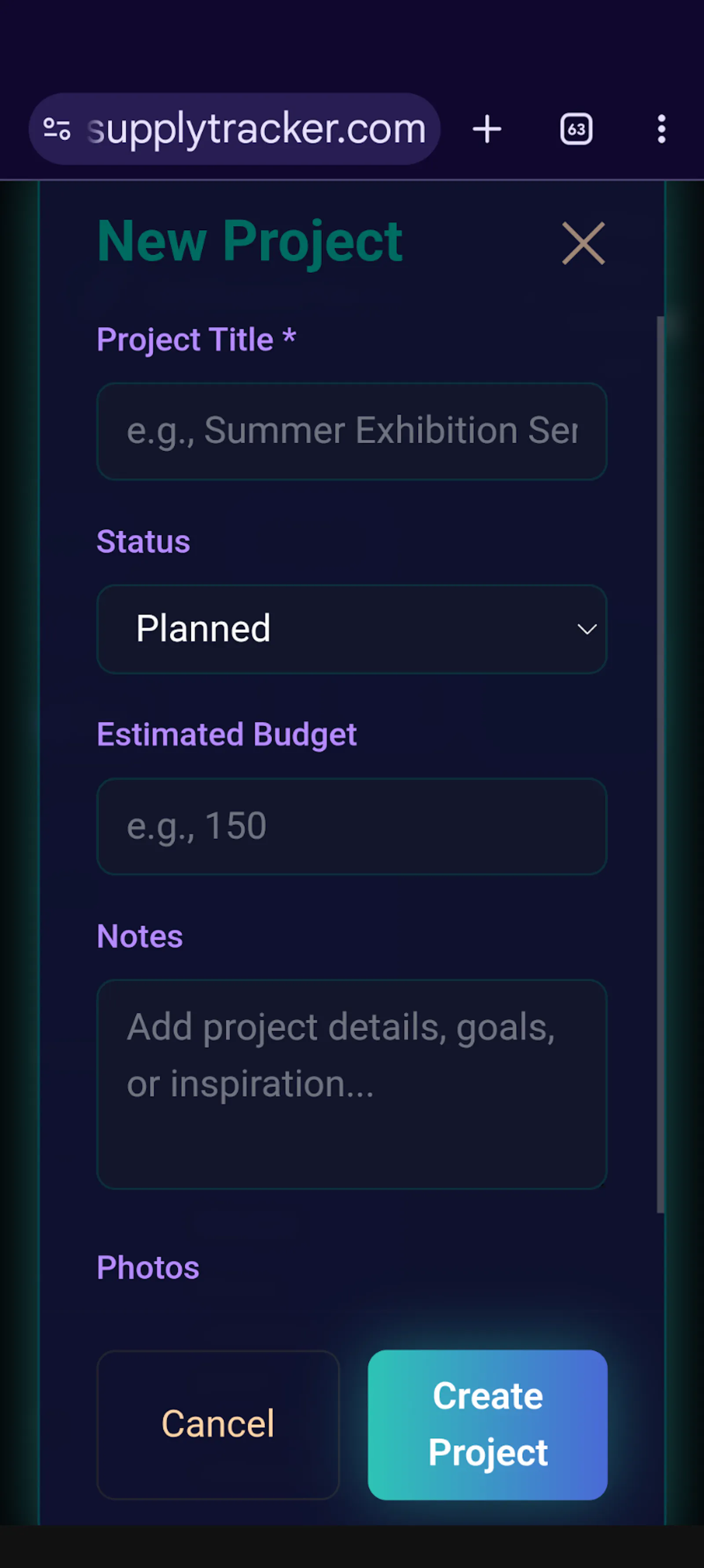 Art Supply Tracker screenshot 2