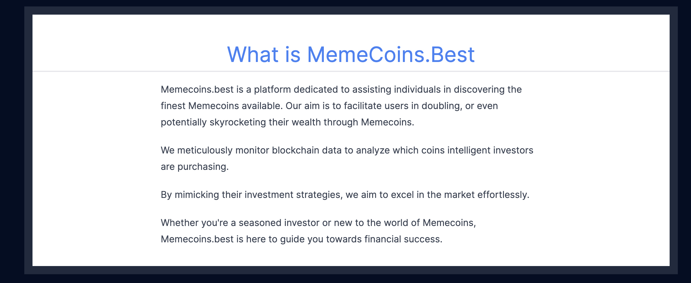 Media Duit syiling meme terbaik - cari crypto 100x anda - "Ikuti Web3 Smart Wallet, kemudian menjadi kaya." 3